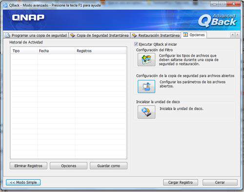 Qnap qback opciones