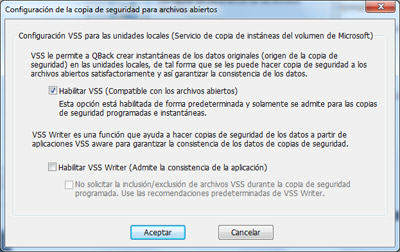 vss para copias de seguridad con archibos abiertos