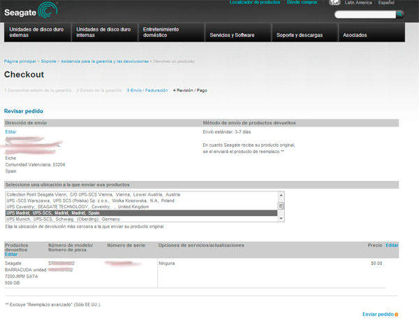 rma seagate envio de rma seagate