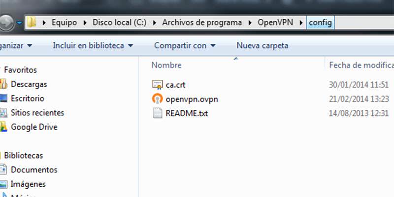 Configurar OpenVPN en windows Configurar OpenVPN en windows