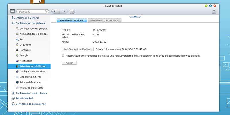 Como ver la versión del firmware QNAP