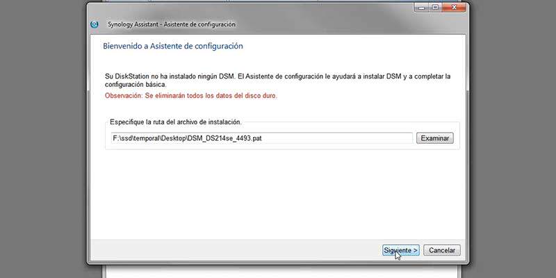 Synology Instalar de forma manual.Imagen fija025