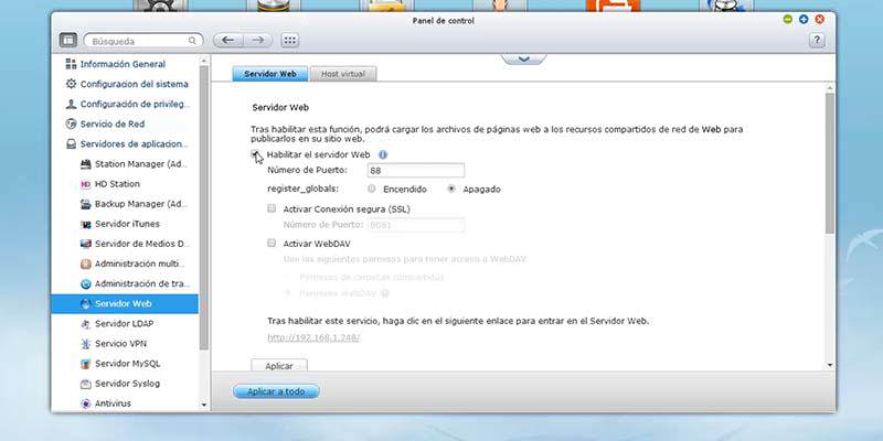 QNAP configurar servidor web paso 03