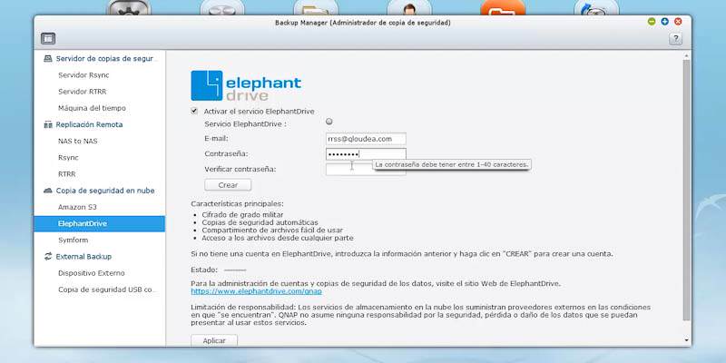 QNAP copia de seguridad elephant drive 09
