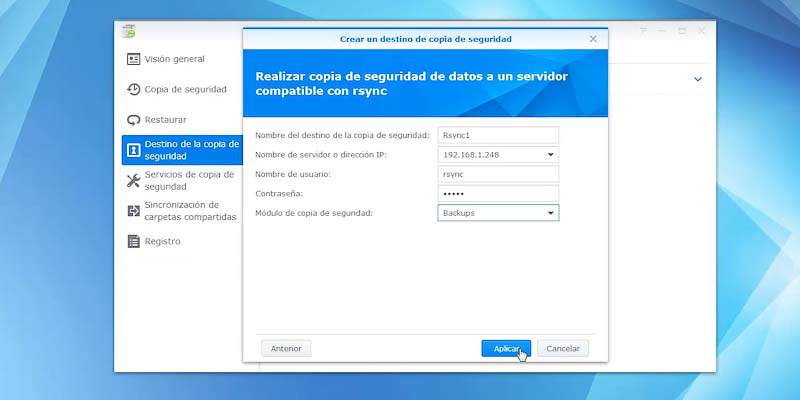 Synology copia seguridad rsync10