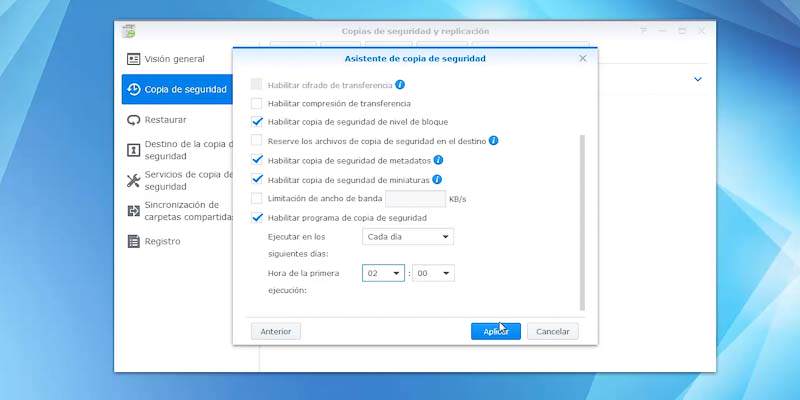 Synology copia seguridad rsync