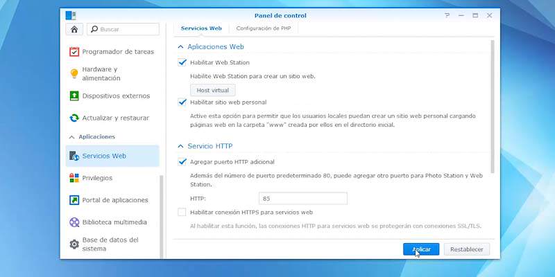 Synology instalar wordpress 03