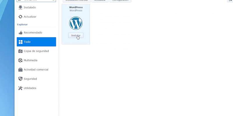 Synology instalar wordpress 06
