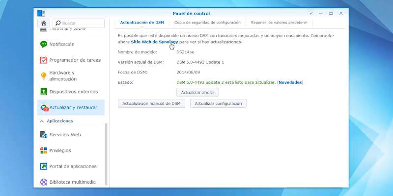 actualización manual synology 03