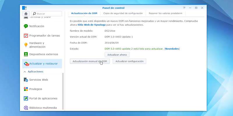 actualización manual synology 06