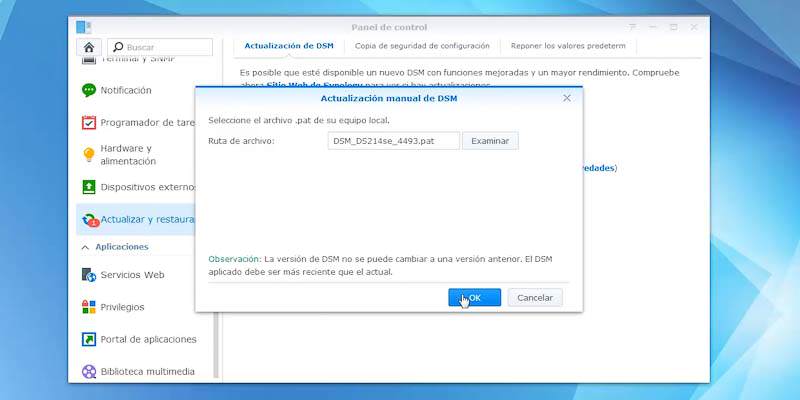 actualización manual synology 09