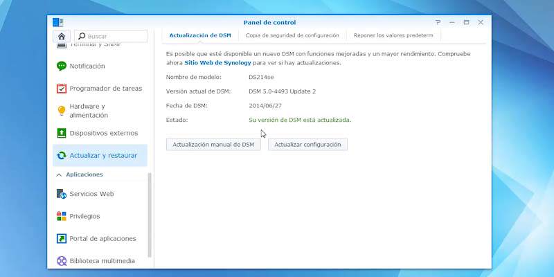 actualización manual synology 12