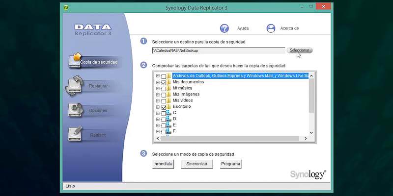 Synology Data replicator 3 copia de seguridad windows_005