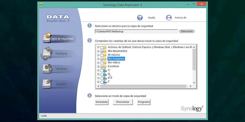Synology Data replicator 3 copia de seguridad windows_010
