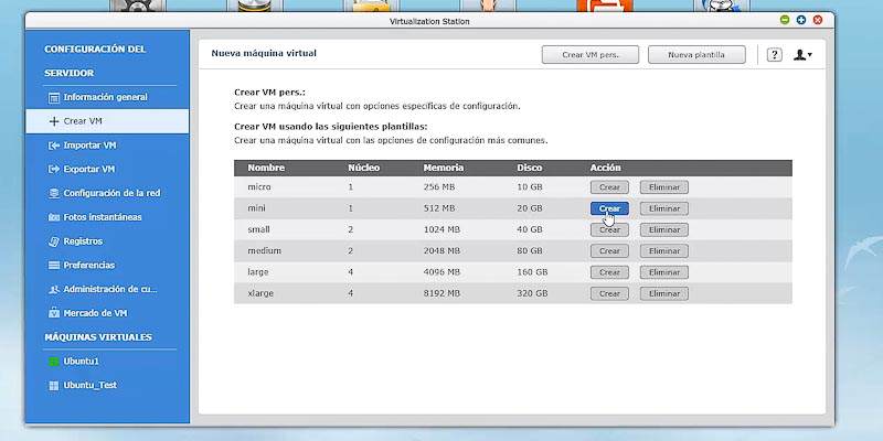 Tutorial QNAp VIrtualization Station nueva maquina virtual Ubuntu_12