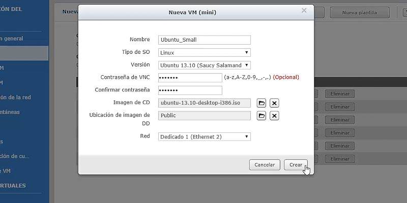 Tutorial QNAp VIrtualization Station nueva maquina virtual Ubuntu_13