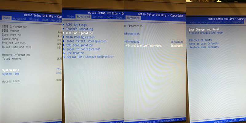 habilitar virtualización TS-879u-RP