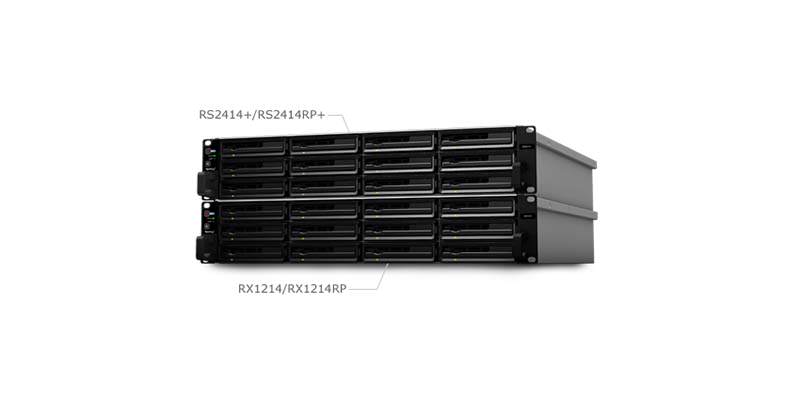 RS2414+ ampliación de 12 discos duros para un total de 24 y 144TB de almacenamiento