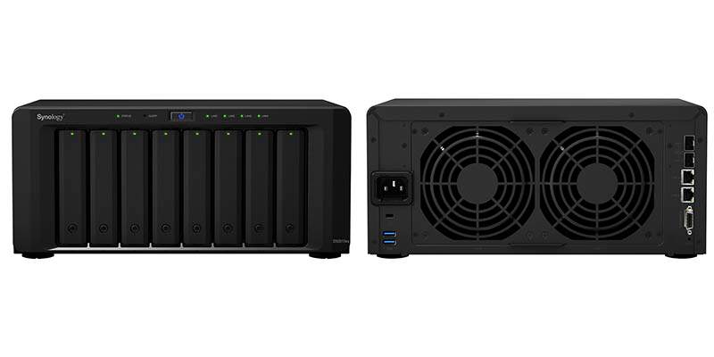 Synology DS2015xs Frente y trasera servidor NAS sfp plus