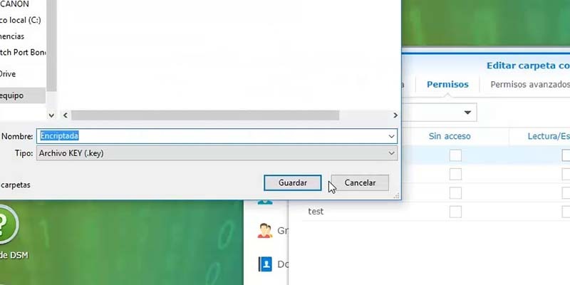 guardar archivo en synology