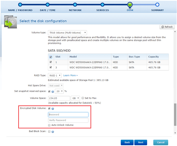 encriptación de archivos en nas