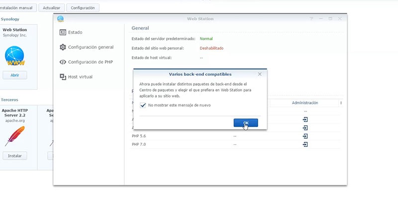 tutorial Servidor web en Synology