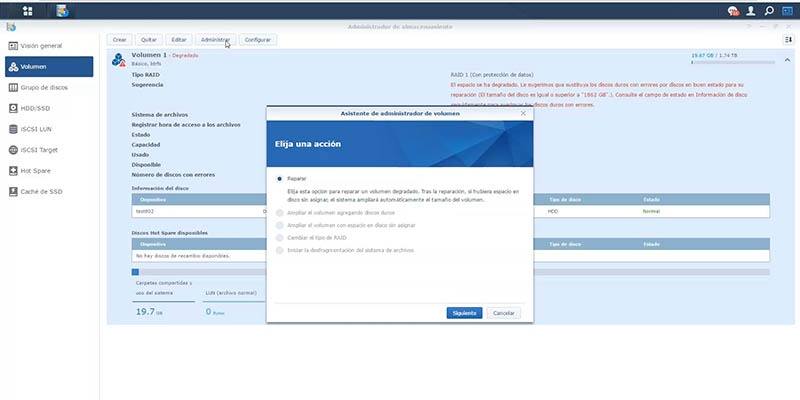 tutorial synology ampliar RAID