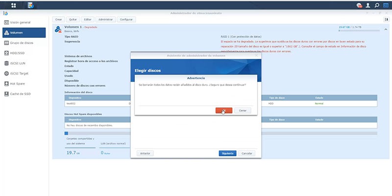 ampliar raid en synology paso a paso