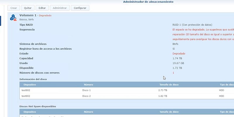 ampliación Raid en NAS