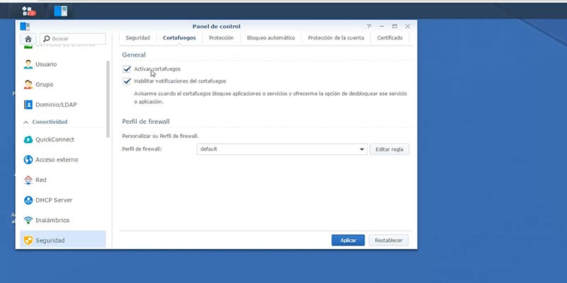 firewall synology cortafuegos