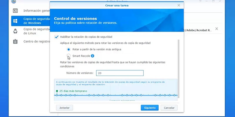 control de versiones synology