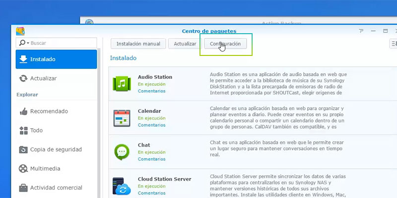 Active Backup Synology instalación