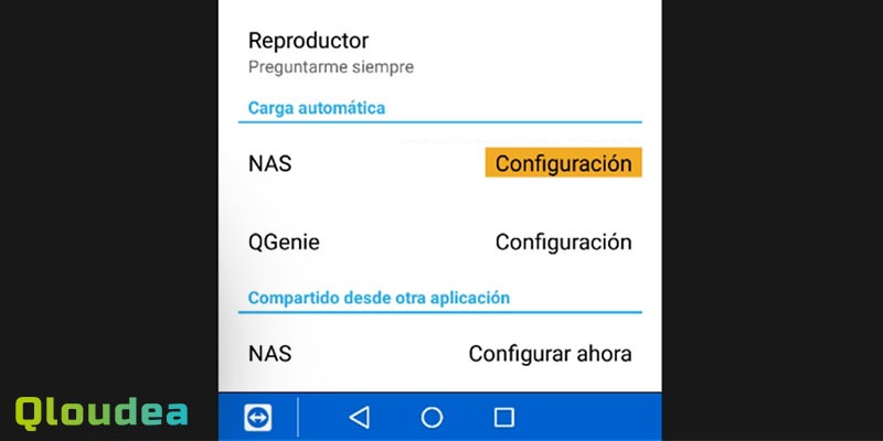 configuración del QNAP