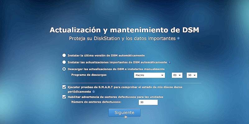 Actualización y mantenimiento de DSM