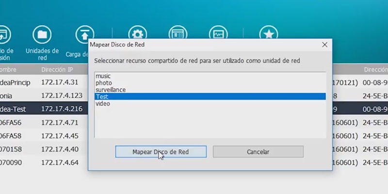 Mapear disco de red