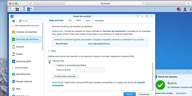  carpetas de Synology con NFS en MAC PASO3