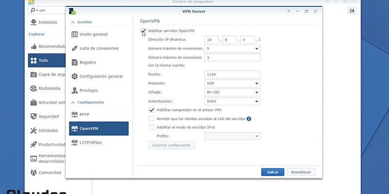 configurar OpenVPN Paso 3