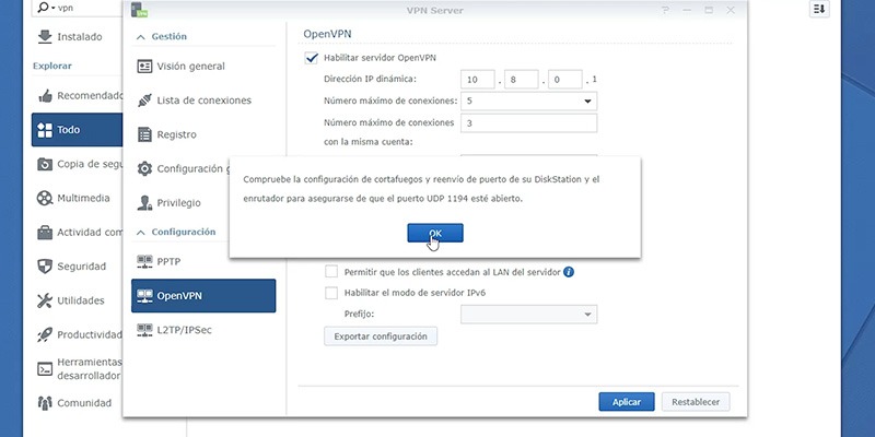 configurar OpenVPN Paso 4