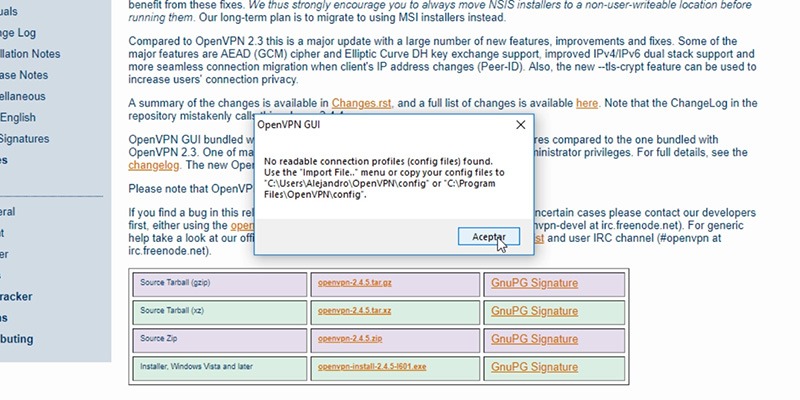 configurar OpenVPN Paso 8