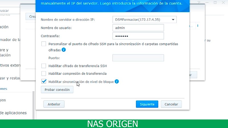 Sincronizar carpetas NAS Synology