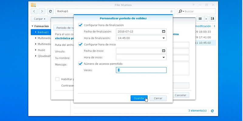 Personalizar enlace para compartir archivos