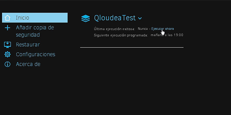 ejecutar copia de seguridad