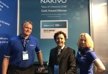 NAKIVO obtiene la medalla de oro en Protección de Datos en el VMworld