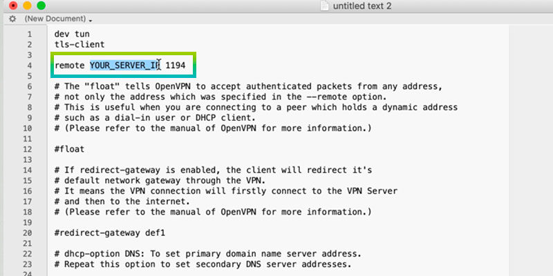  introducir la IP de tu servidor