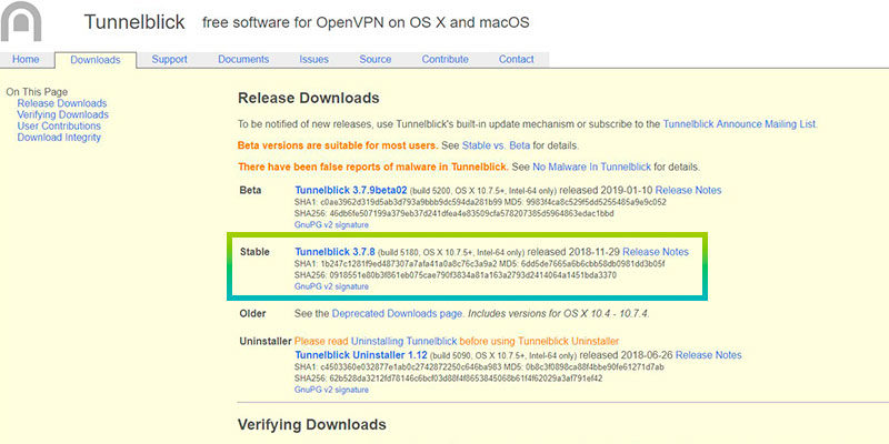 tunnelblick software OpenVPN en mac