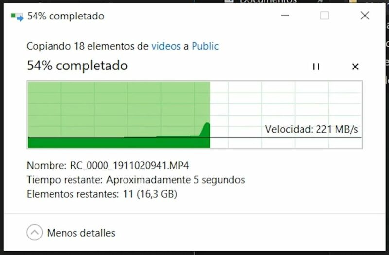 test LAN 5G escritura