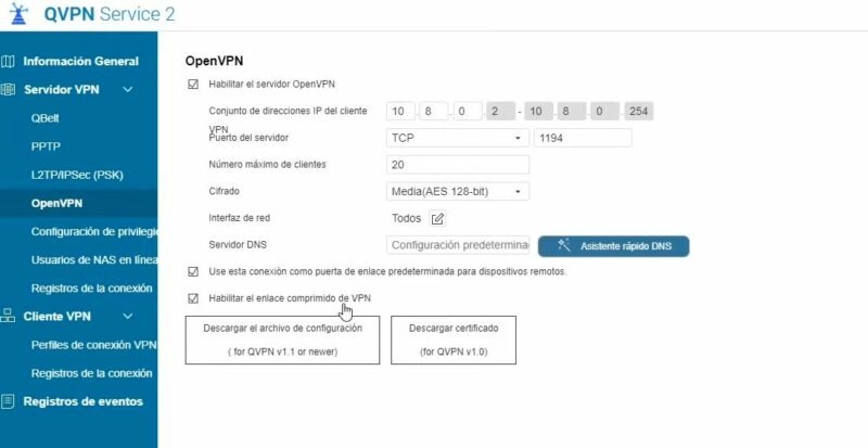 qvpn config