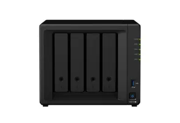 DS918+ NAS 4 bahías (M.2 NVMe x2) - Intel Celeron J3455 4 núcleos 1.5GHz (hasta 2.3GHz), 4GB DDR3 (max 8GB)