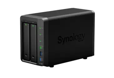 DS718+ NAS 2 bahías - Intel Celeron J3455 4 núcleos 1.5GHz (hasta 2.3GHz), 2GB DDR3 (max 10GB)
