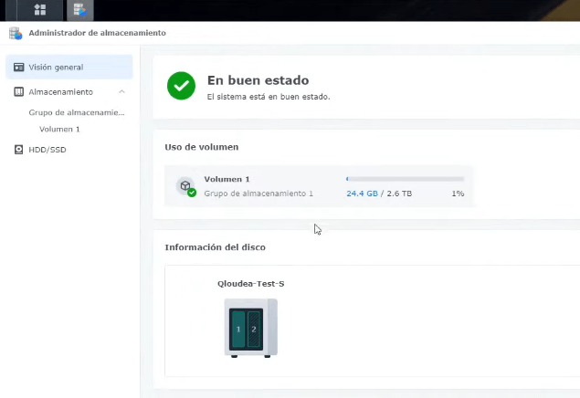 ESTADO DISCOS SYNOLOGY